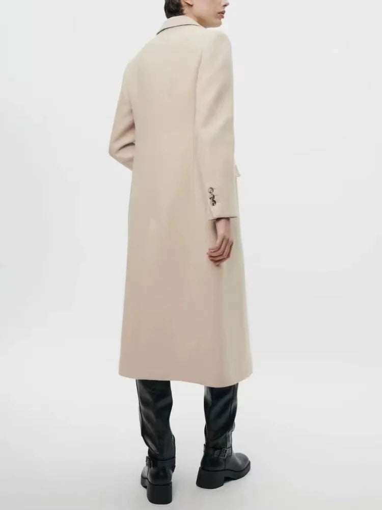 Blended Long Slim Fit Coat