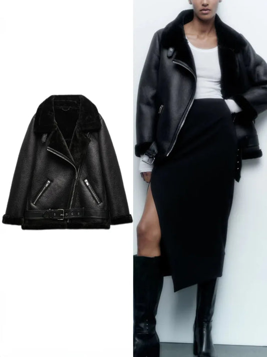 Vintage jacket faux leather