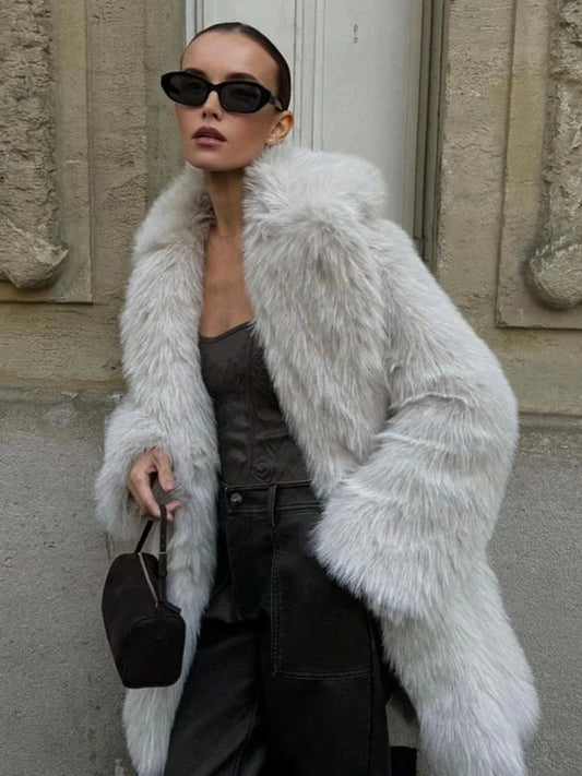 Faux fur coat